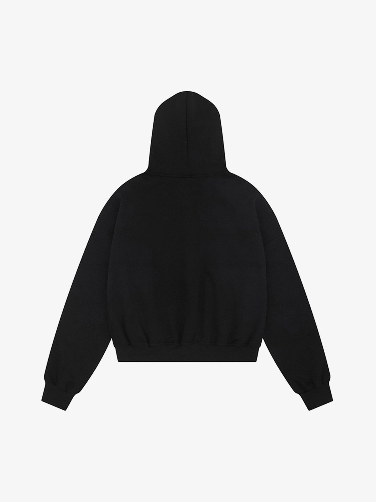 Street Hip-Hop Rhinestone Cropped Zip Up Hoodie