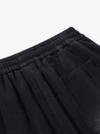 French Terry Distressed Gradient Drawstring Wide Leg Pants