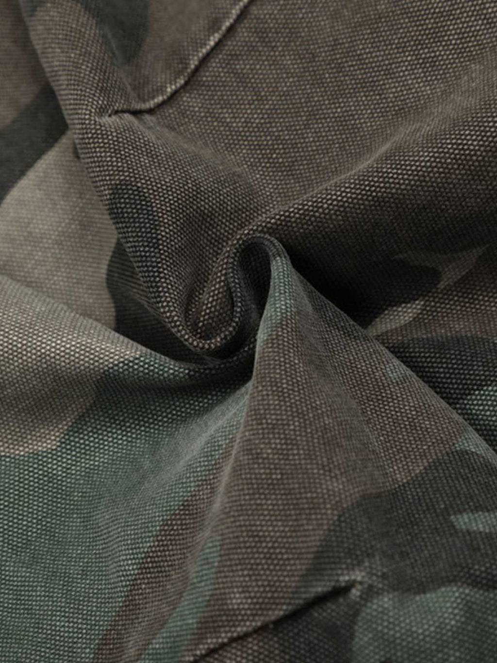 Retro Double Waist Camouflage Barrel Pants - 2555
