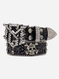 Theprecipice Rhinestone Skull Belt - 1668