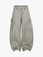 Patchwork Multi-Pocket Workwear Casual Machete Pants