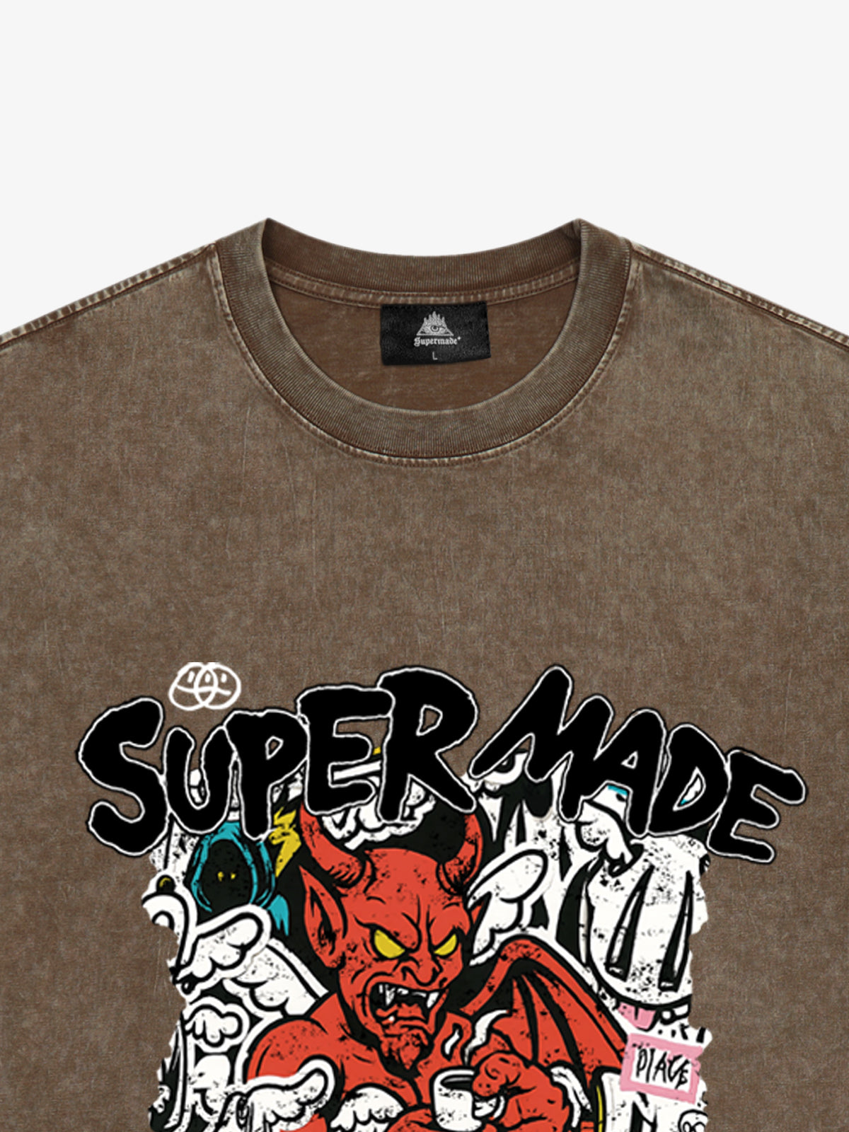 Street Devil Collage Pattern T-shirt