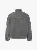 Retro Washed Distressed Denim Jacket