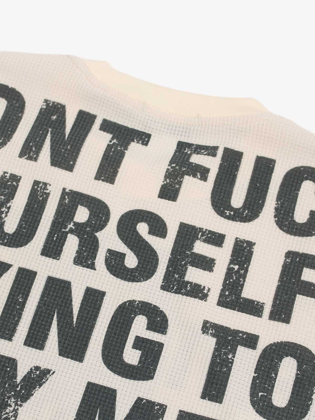 Statement Text Graphic Waffle T-Shirt