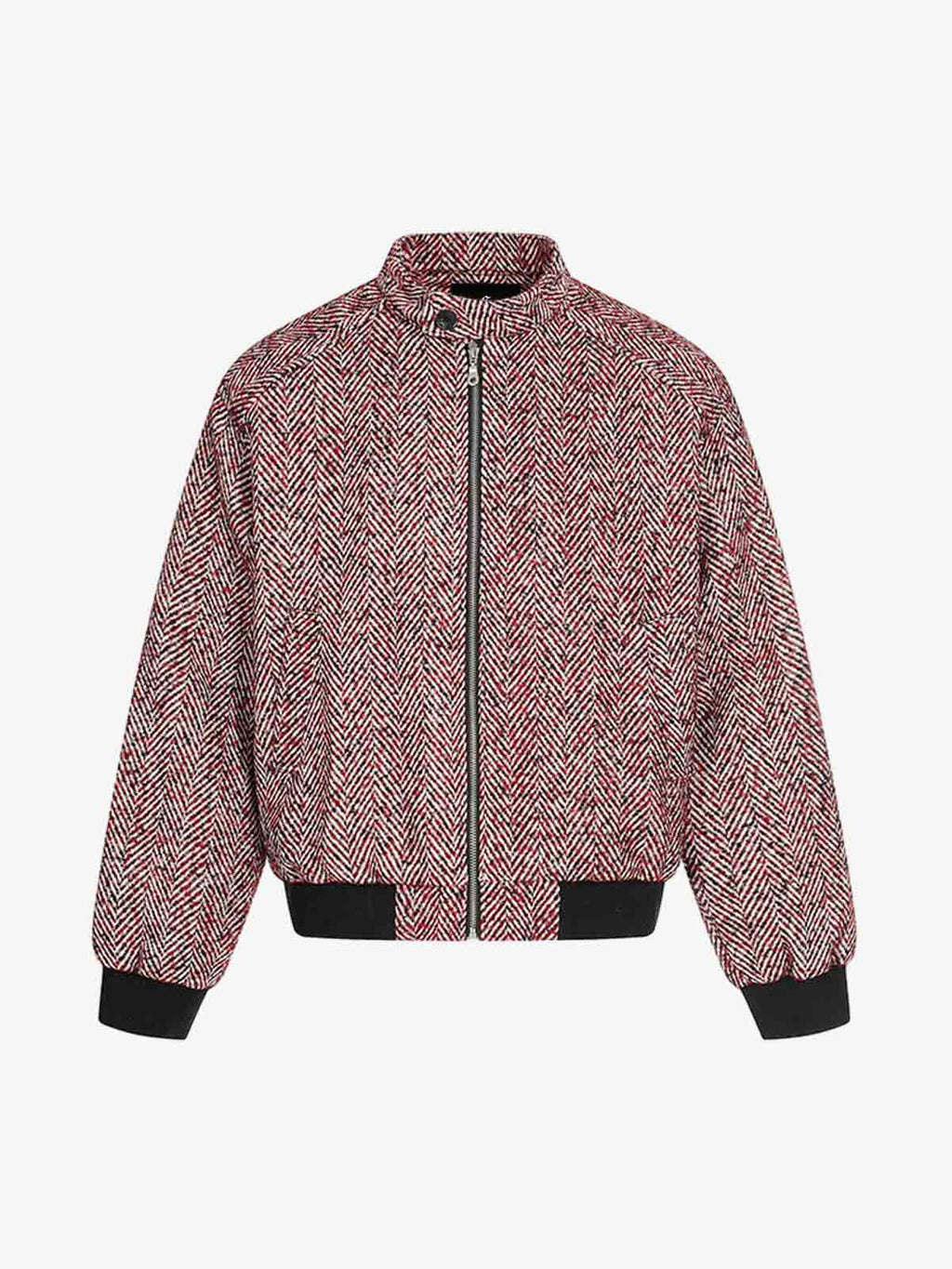 Vintage Herringbone Zip Up Jacket