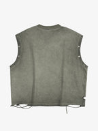 Floral Skeleton Heart Graphic Sleeveless T-Shirt