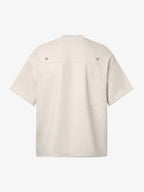Metallic Print Suede Crew Neck T-Shirt
