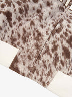 Retro Statement Snow Leopard Fleece Jacket