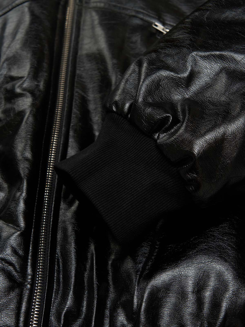 Multi-Zip Fur Hooded Leather Jacket