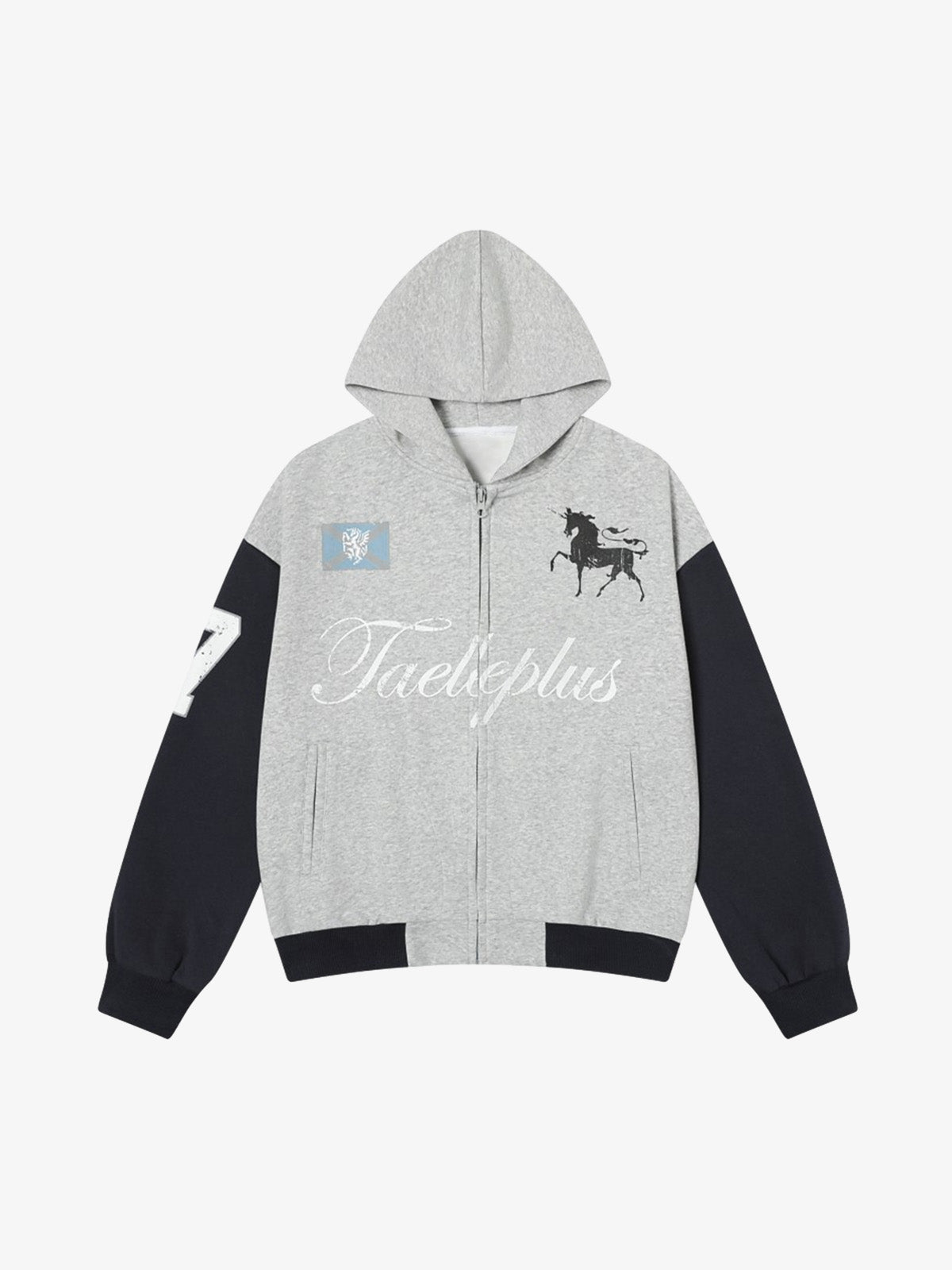 Vintage Jersey Knitted Cardigan Zip Up Hoodie