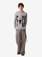 Graphic Letter Star Print Long Sleeve T-Shirt
