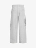 Embroidered Graphic Studded Hoodie and  Wide Leg Sweatpants Set