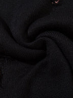 Niche Raw Edge Fringed Knit Sweater