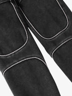 Retro Deconstructed Patchwork Washed Hoodie
