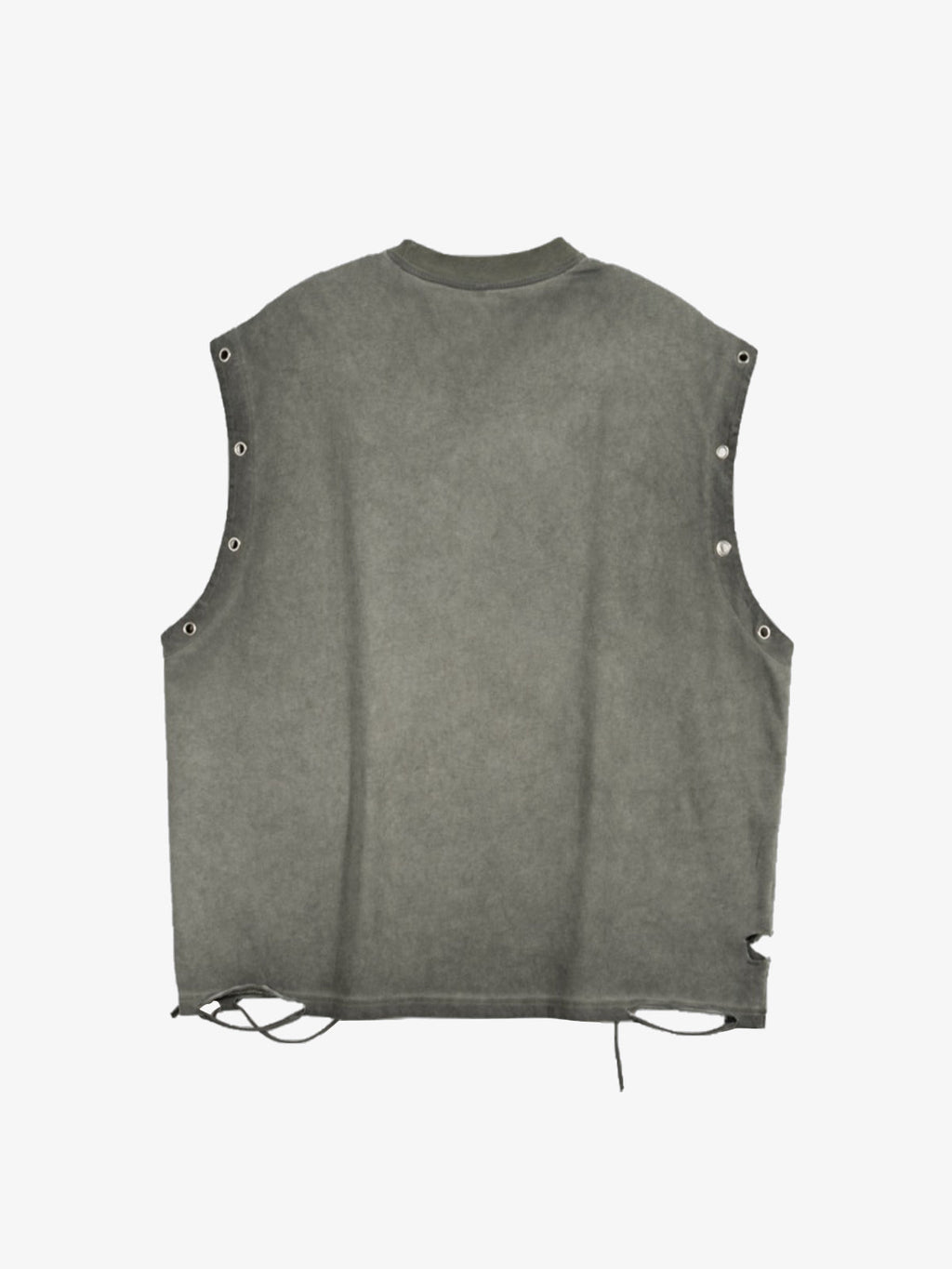 Ripped Graphic Patch Sleeveless Vest