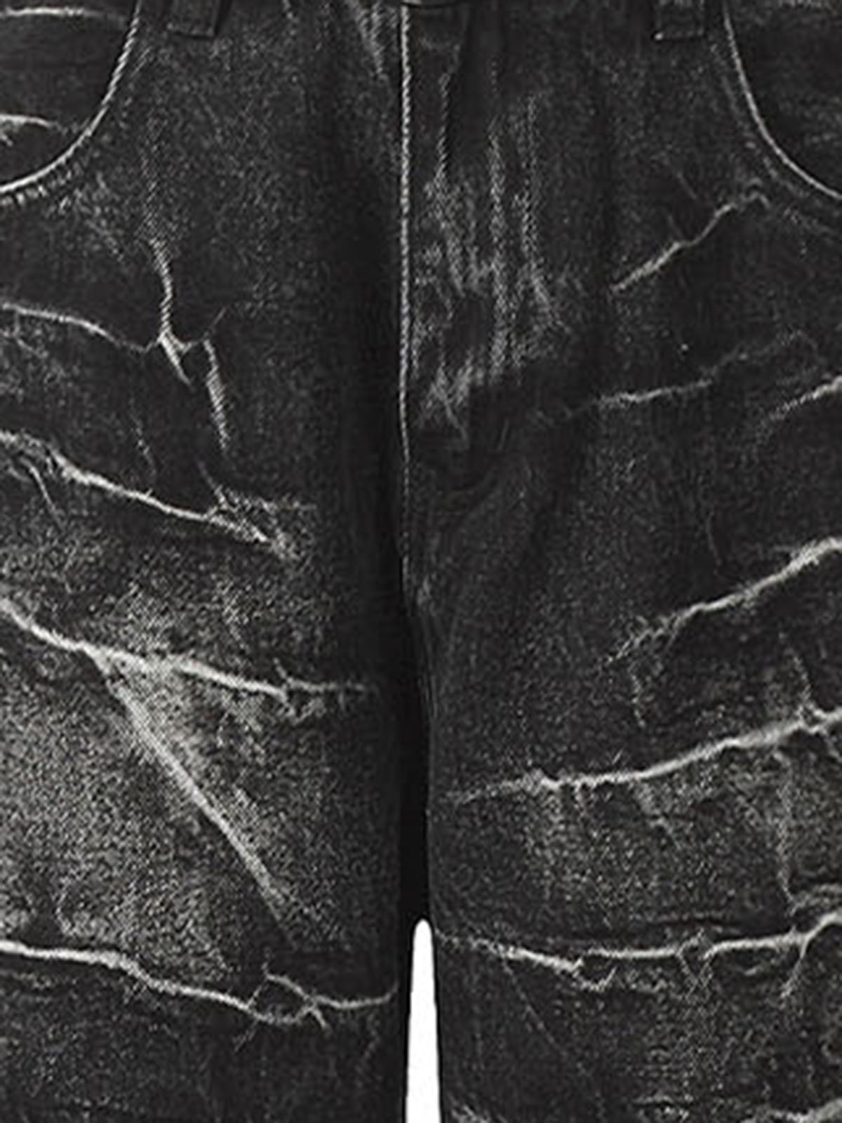 Retro Neutral Washed Straight Jeans - 2261
