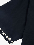 Elegant Pearl-Embellished Oversized T-Shirt