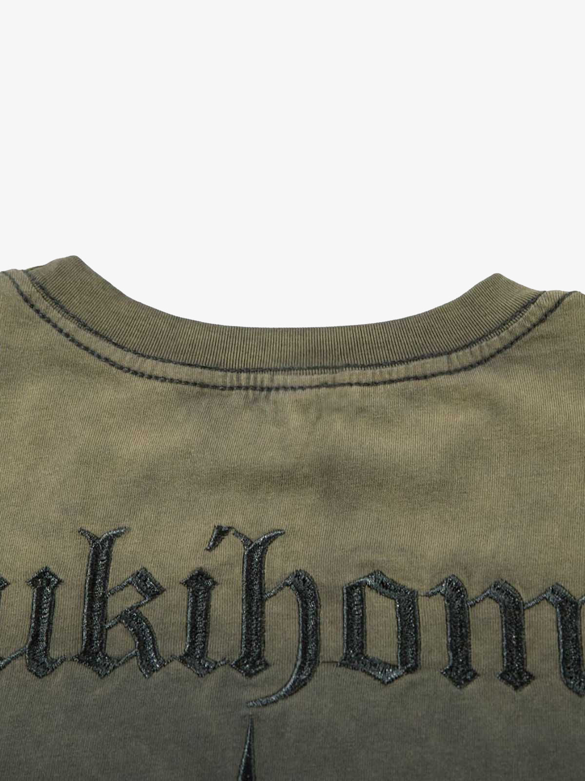 Oversized Cross and Studed T-Shirt