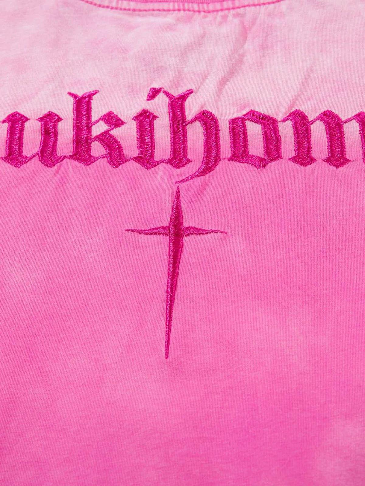 Oversized Cross and Studed T-Shirt