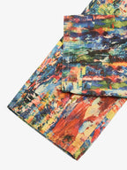 Street Oil Painting Color Straight Jeans - 2348