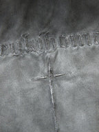 Oversized Cross and Studed T-Shirt