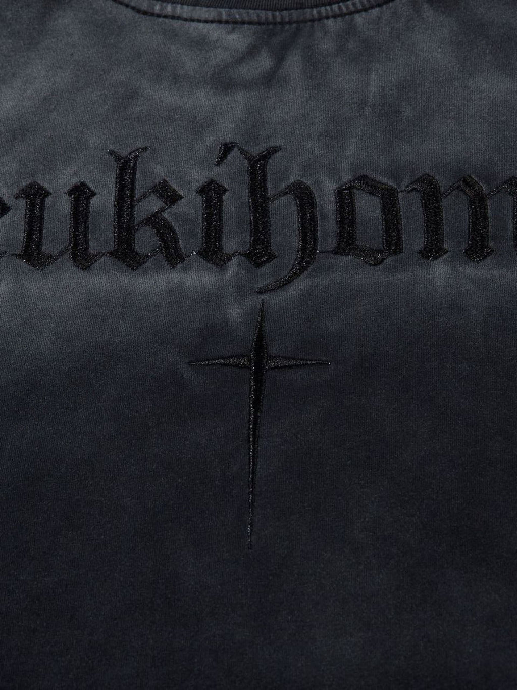 Oversized Cross and Studed T-Shirt