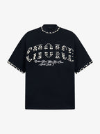 Elegant Pearl-Embellished Oversized T-Shirt