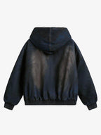 Cotton Washed Fur Hooded Jacket - 2265