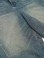 Washed Distressed Barrel Denim Jorts