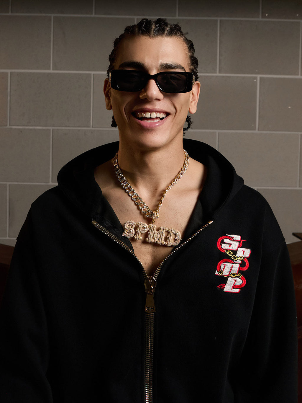 Original Embroidered Zip Up Hoodie