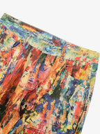Street Oil Painting Color Straight Jeans - 2348