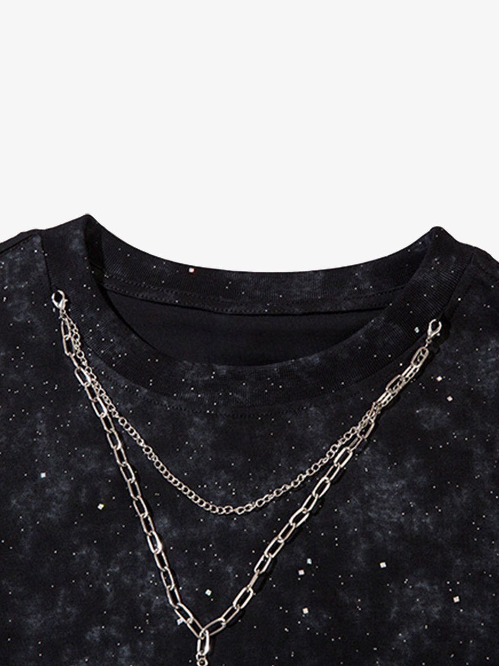 Retro Rhinestone Cross Chain Vest